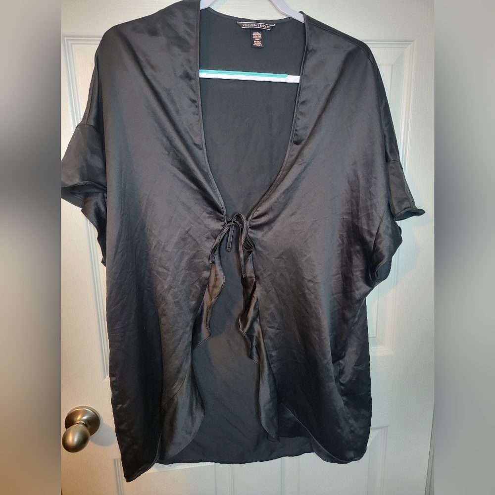 Victoria's Secret Top One Size Fits Most Cover Up Night Wear Tie Closure Short S